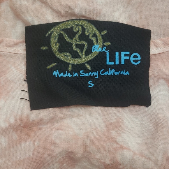 Blue Life Deep V-Neck Tie-Dye Tunic - Picture 4 of 4